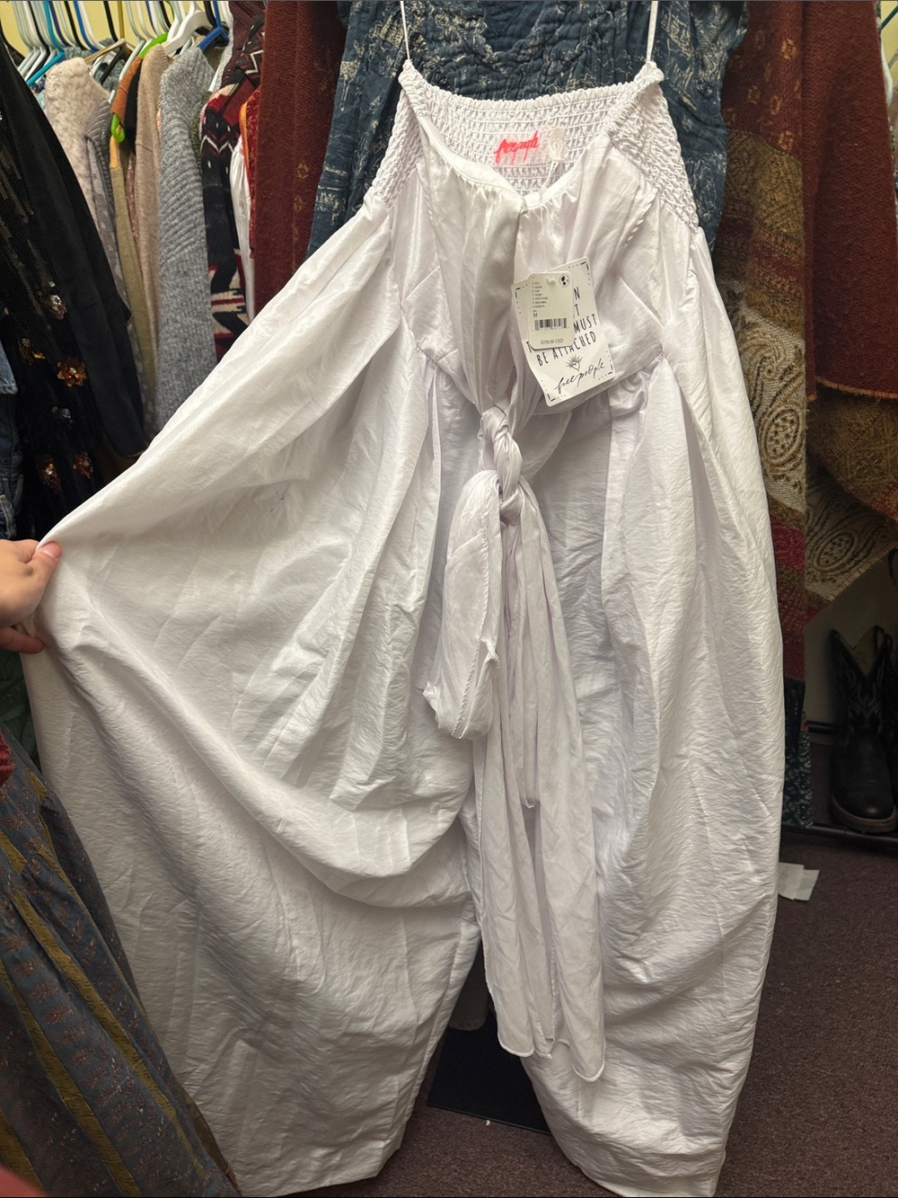 NWT Free People Jayde Wide Leg Bridal Jumpsuit Size M $250 - Picture 9 of 9